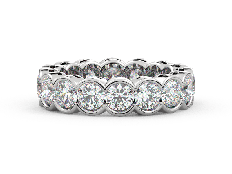 The Roshel Bezel Set Diamond Band