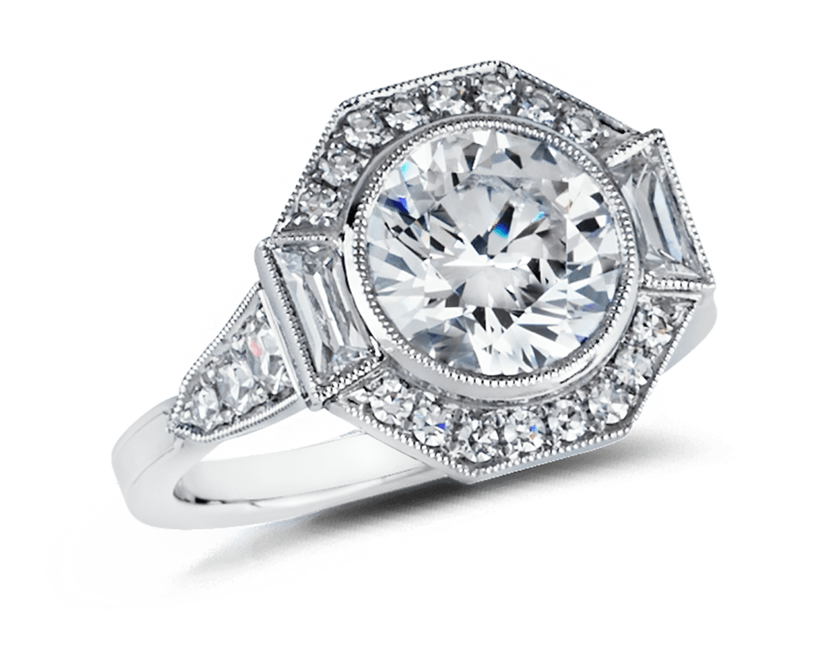 Tamara Art-Deco Octagonal Halo