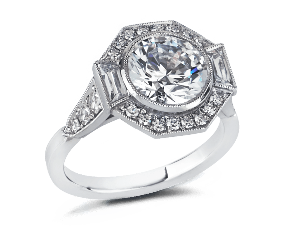 Tamara Art-Deco Octagonal Halo