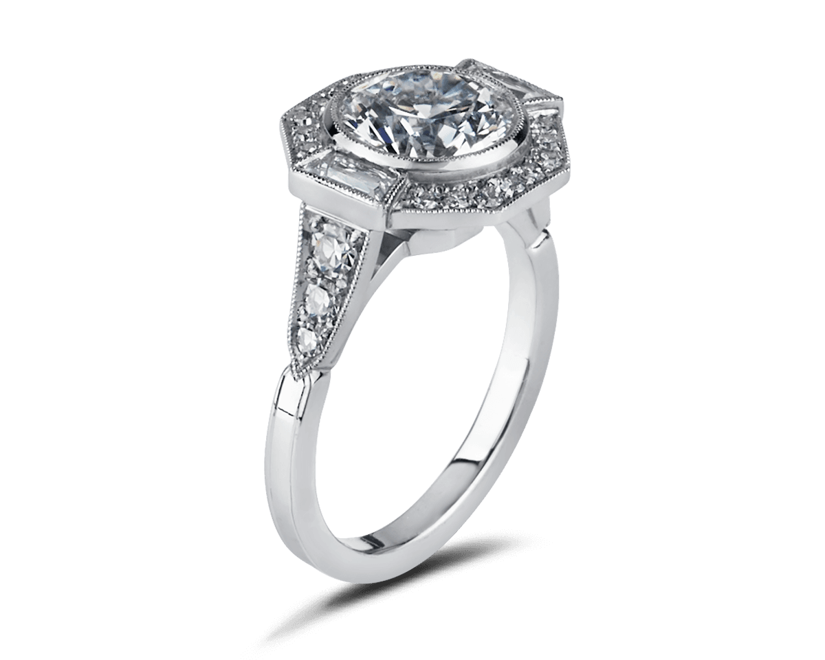 Tamara Art-Deco Octagonal Halo