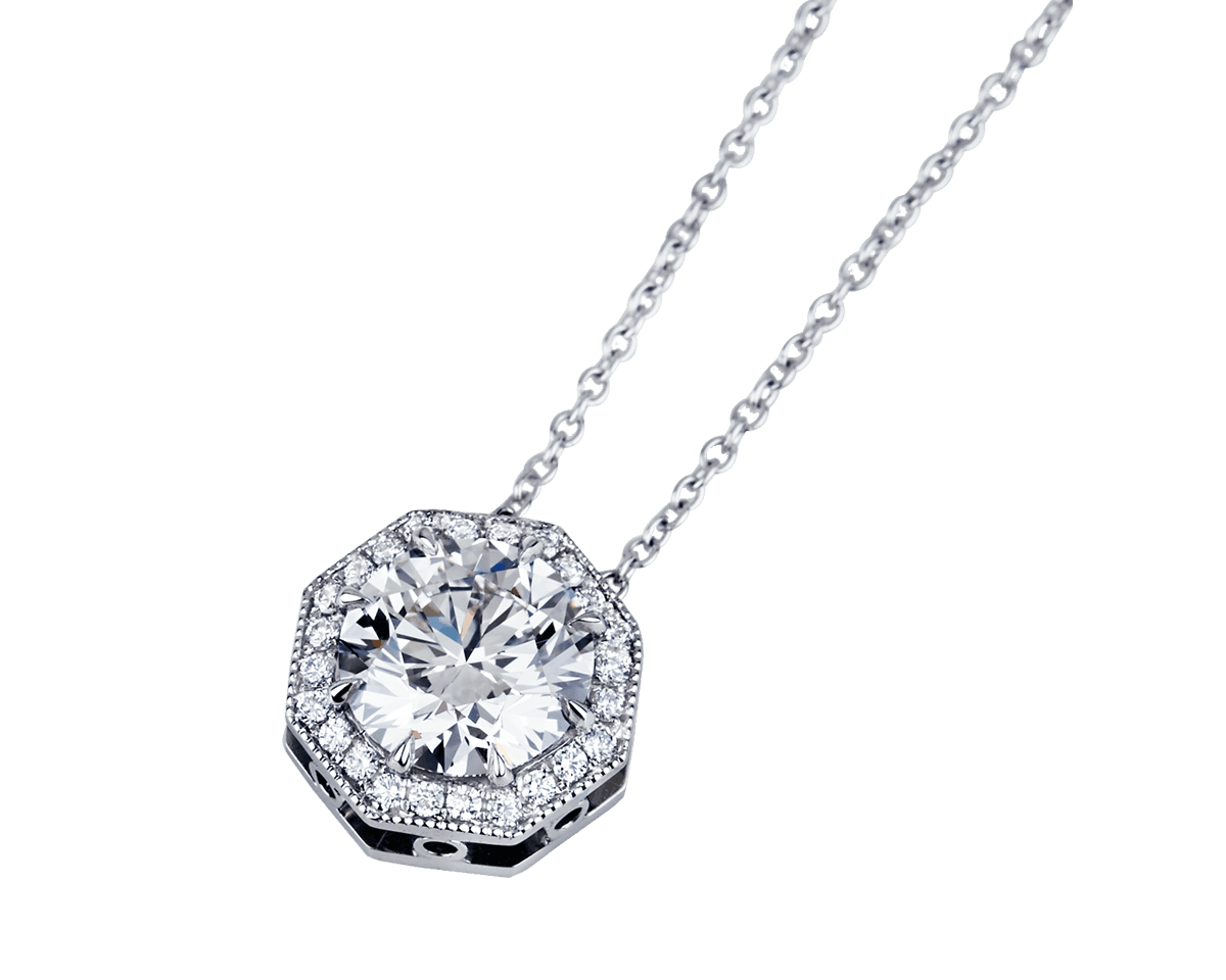 Octagonal Halo Pendant
