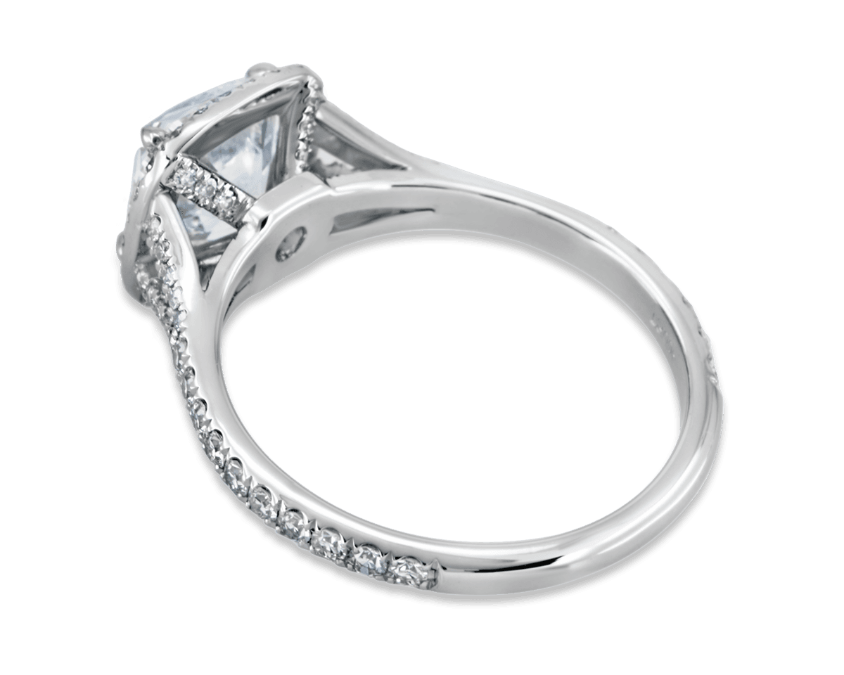 The Anne Marie Split Band Halo Solitaire 