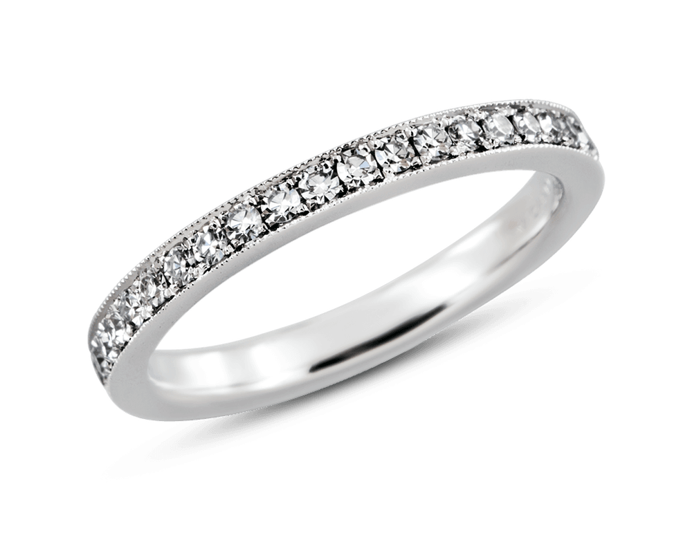 Bright Cut Pave Eternity Band