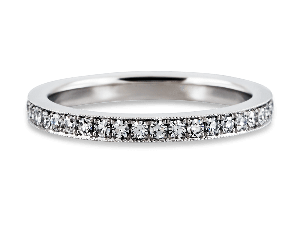 Bright Cut Pave Eternity Band