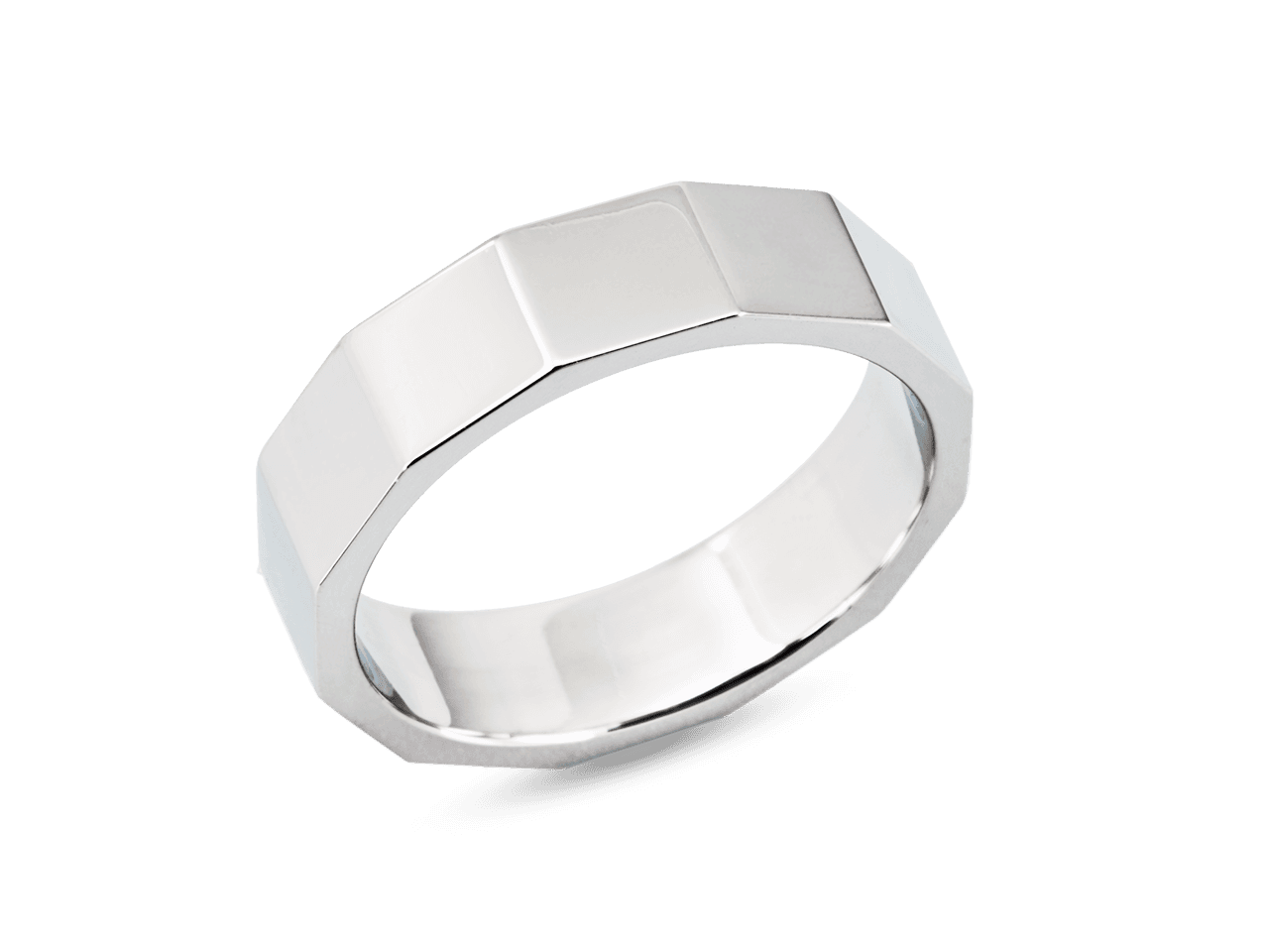 Men's Twelve Faceted Wedding Band