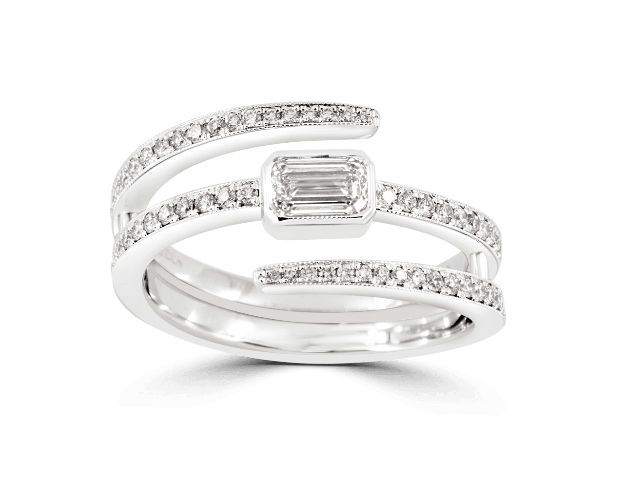 Pave Set Coiled Diamond Band
