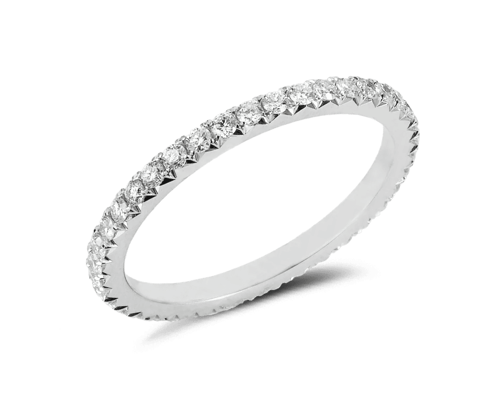 French Pave Eternity Band