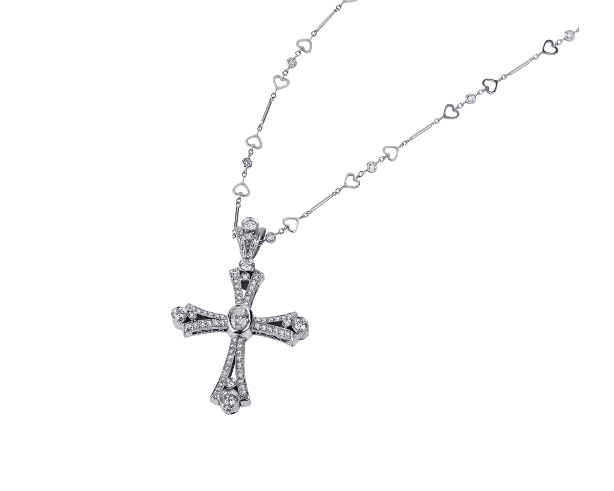 Antique Pave Cross
