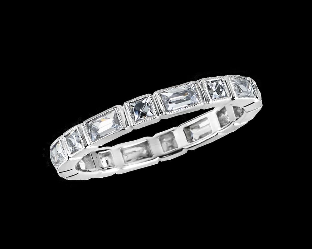Alternating French Cut Eternity Band