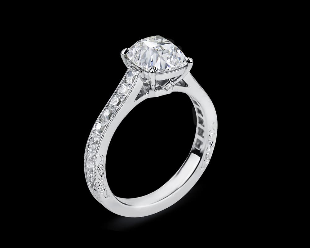 The Anya Solitaire with French Cut Diamonds