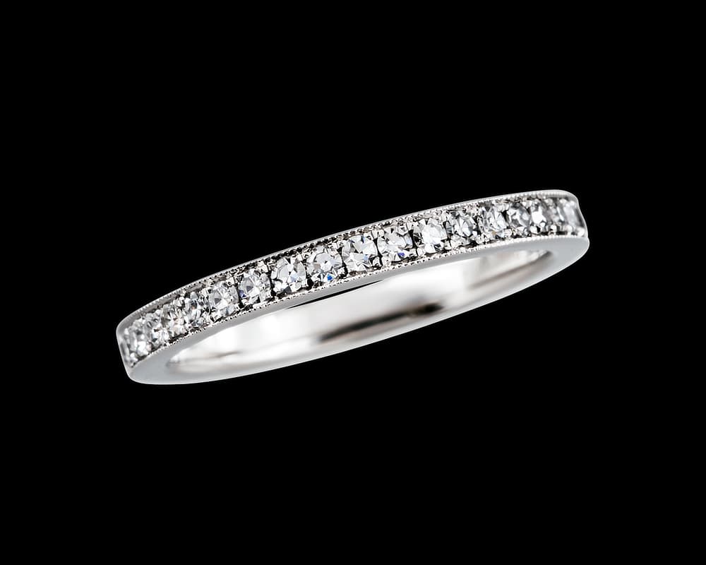 Bright Cut Pave Eternity Band