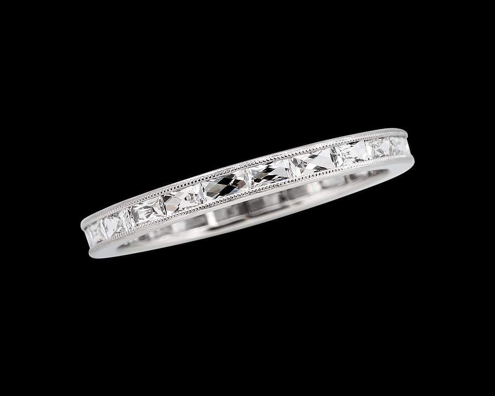 Elongated French Cut Eternity Band