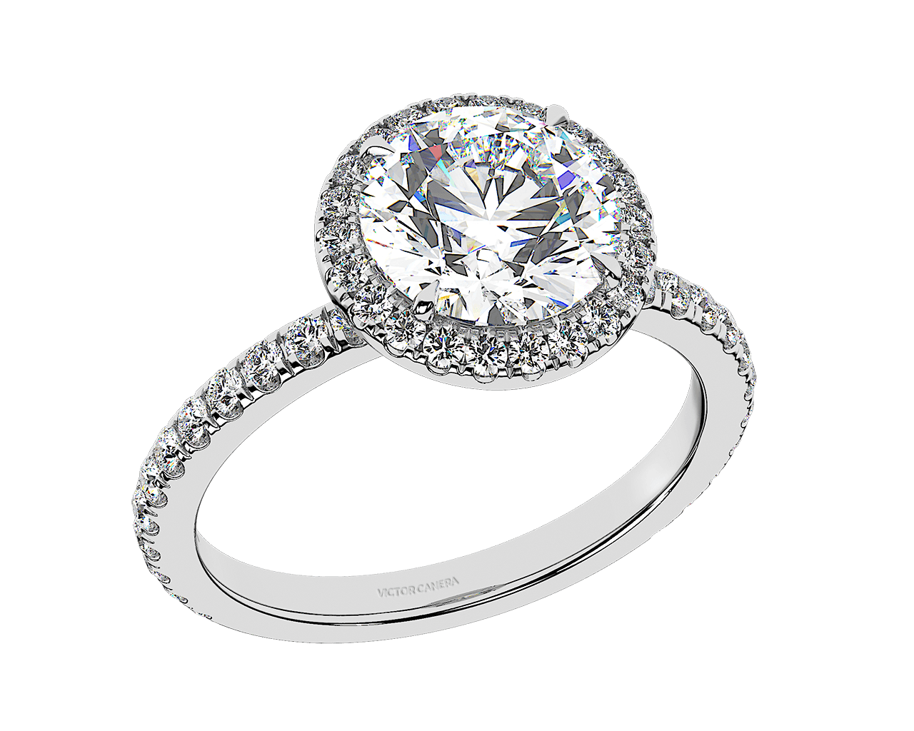 The Emilya Halo Engagement Ring