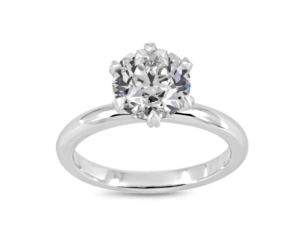 The Gabriella Six Prong Solitaire with Flush Fit