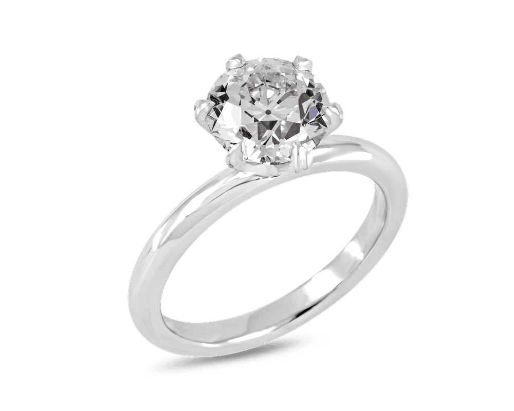 The Gabriella Six Prong Solitaire with Flush Fit