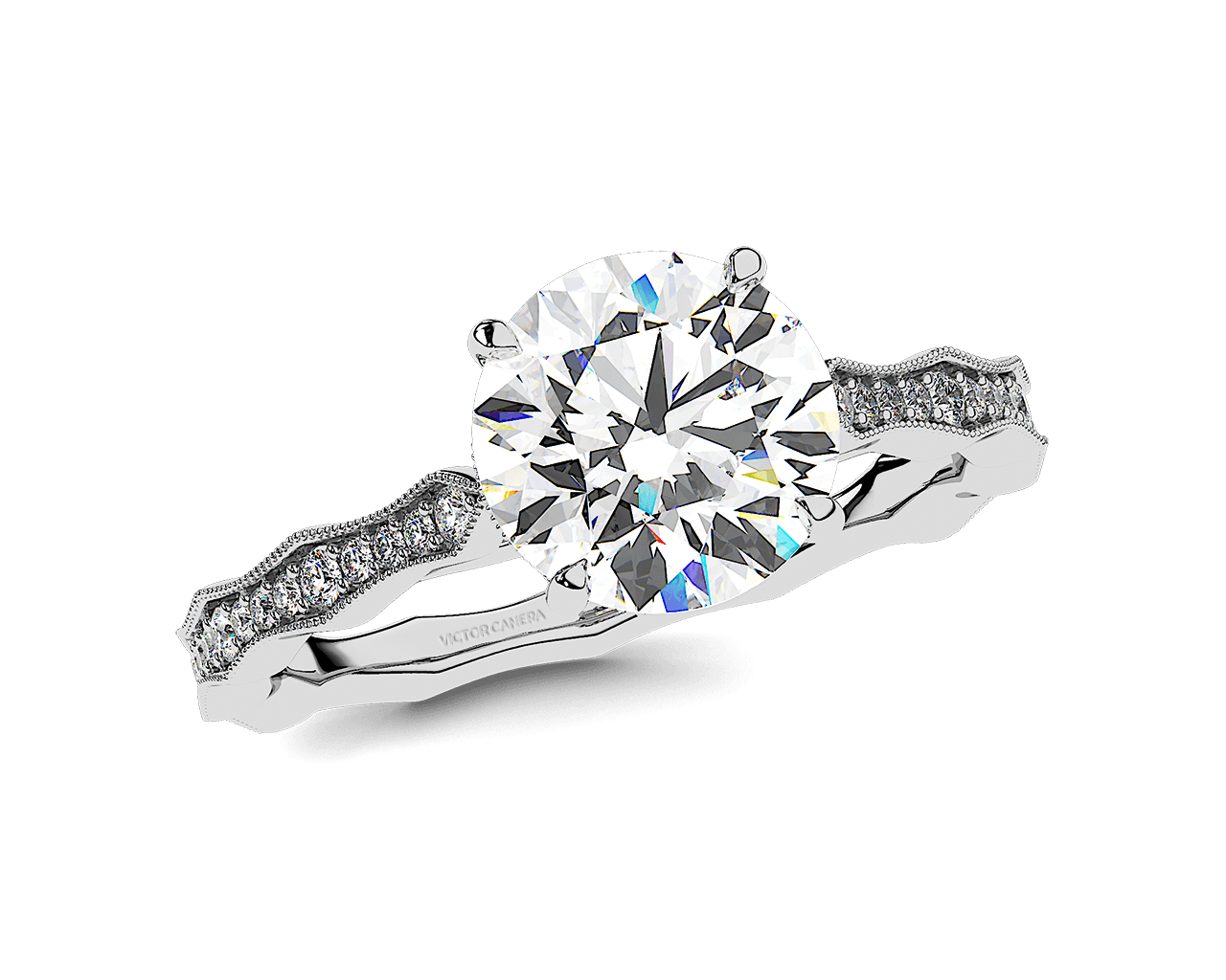 The Laurel Pave Solitaire