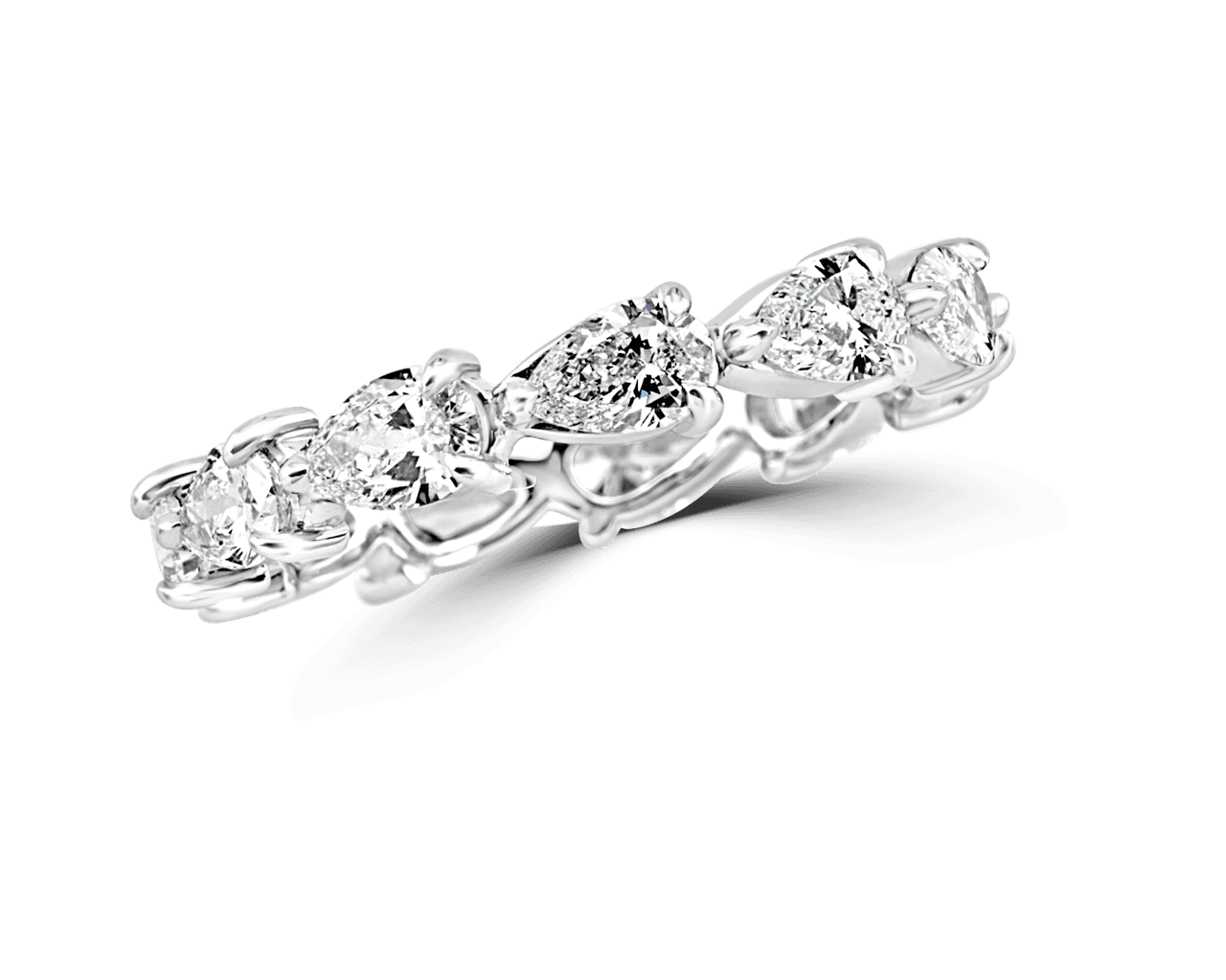 Pear Shaped Diamond Eternity Band