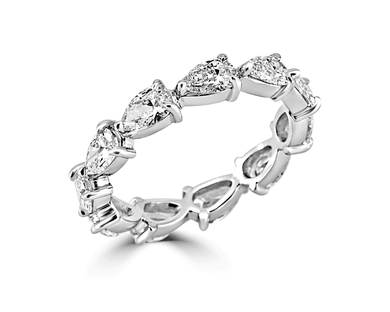 Pear Shaped Diamond Eternity Band