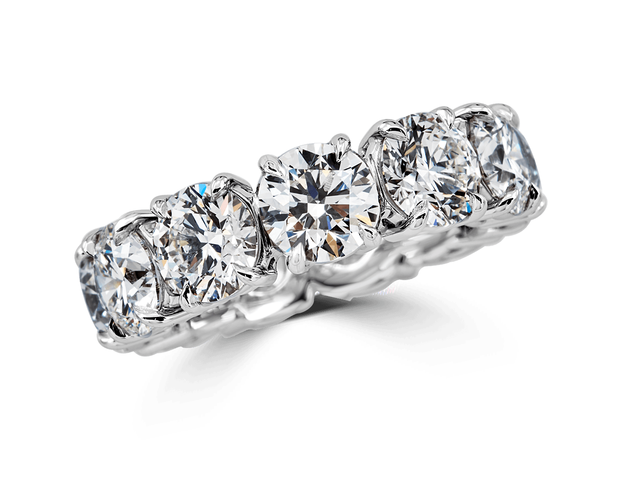 Round Claw Prong Eternity Band