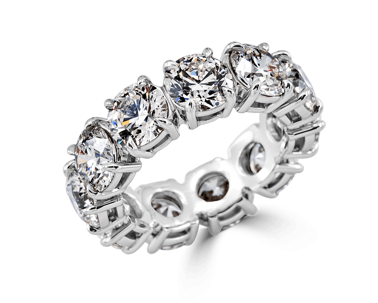 Round Claw Prong Eternity Band