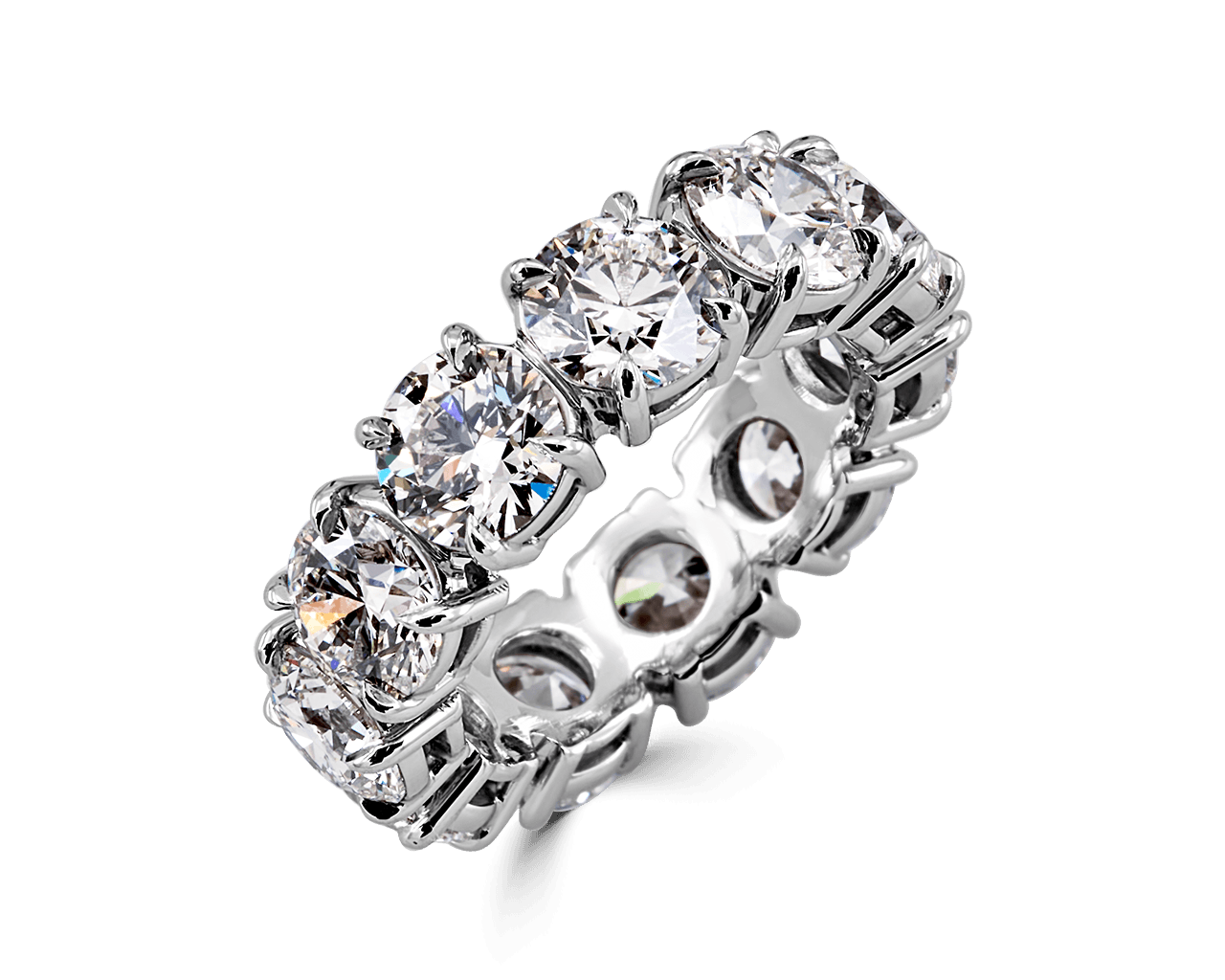 Round Claw Prong Eternity Band