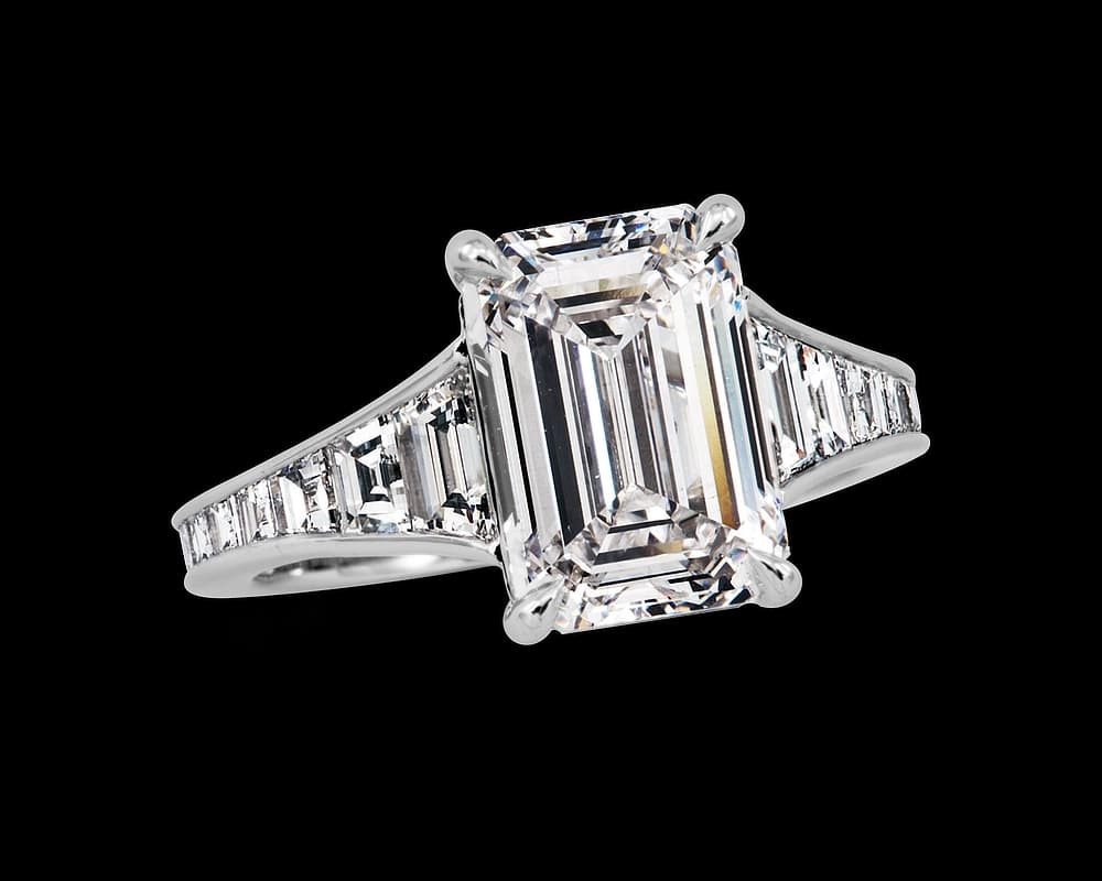 Sophia Solitaire with Square Cut Diamonds