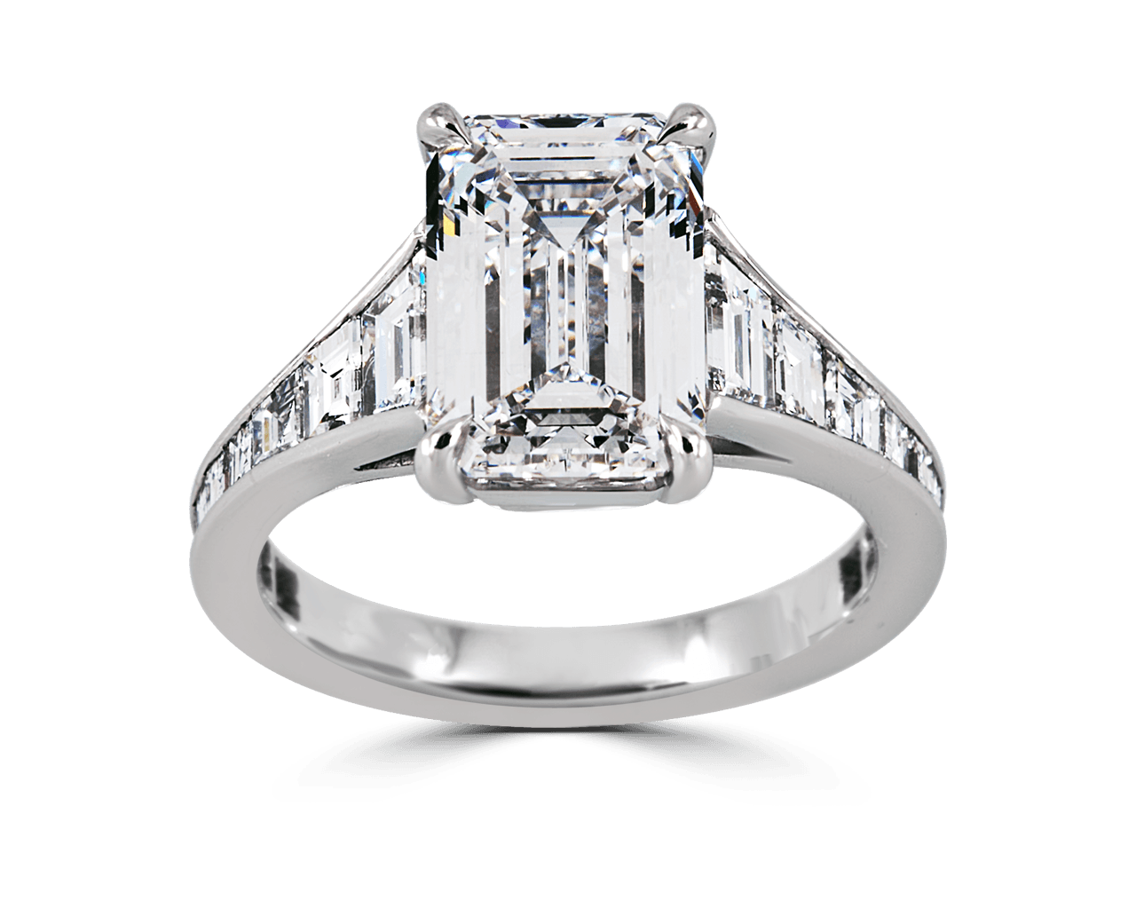 Sophia Solitaire with Square Cut Diamonds