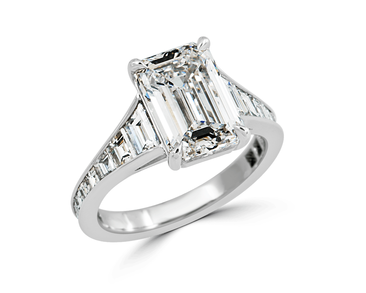 Sophia Solitaire with Square Cut Diamonds