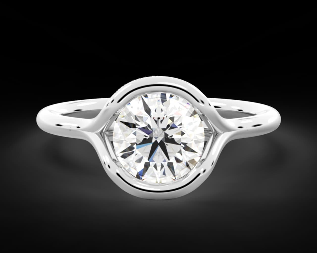 The Adeline Split Bezel Solitaire