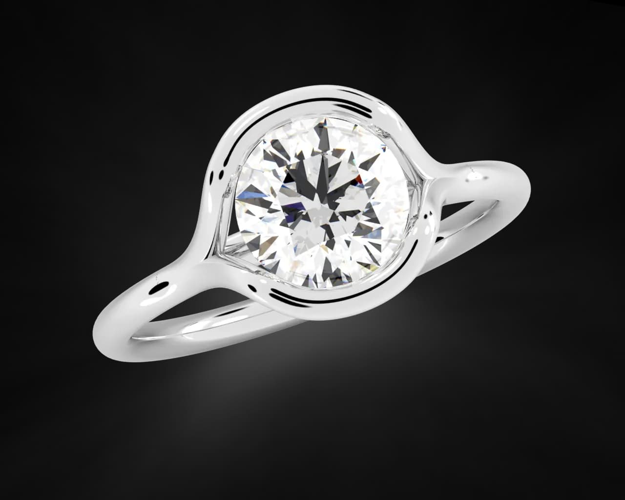 The Adeline Split Bezel Solitaire