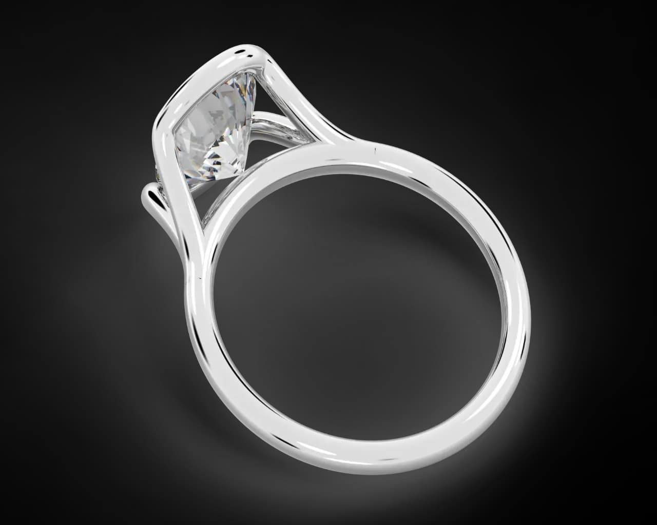 The Adeline Split Bezel Solitaire