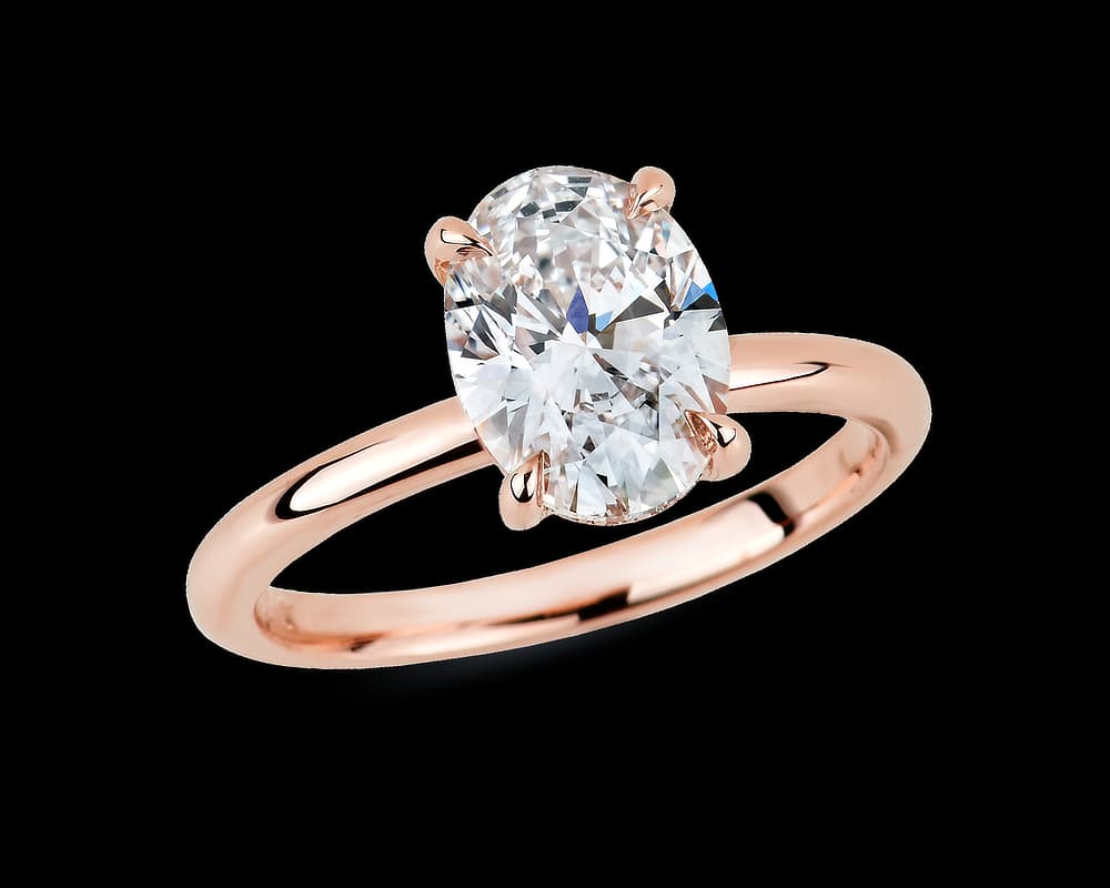 The Alaria Solitaire in Rose Gold