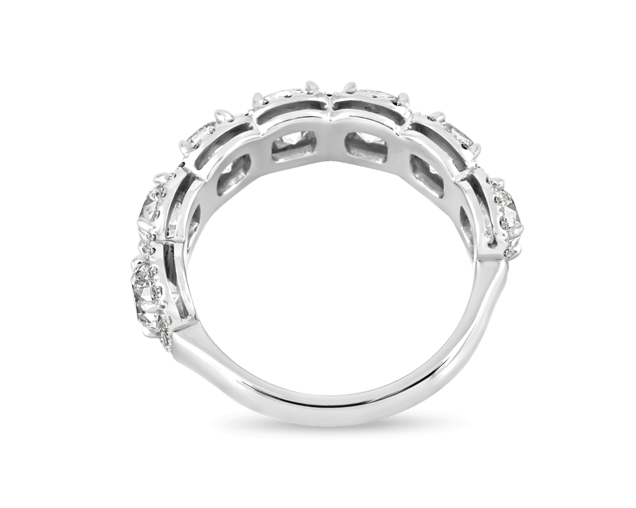 Antique Cushion Halo Diamond Band