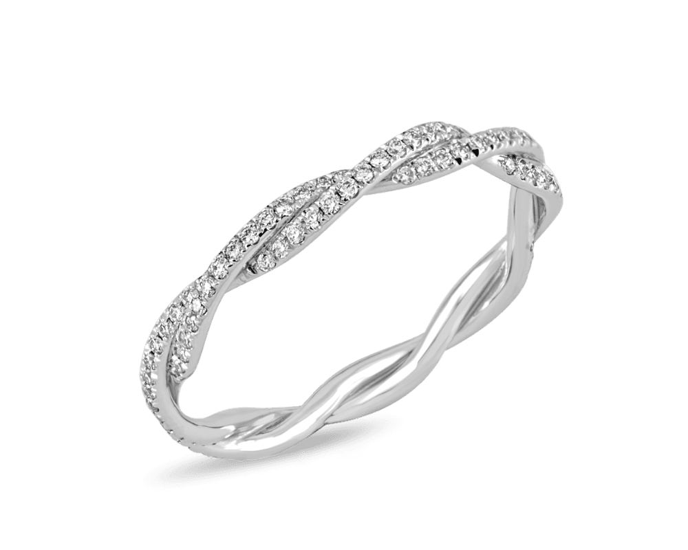 Twisted Pave Eternity Band
