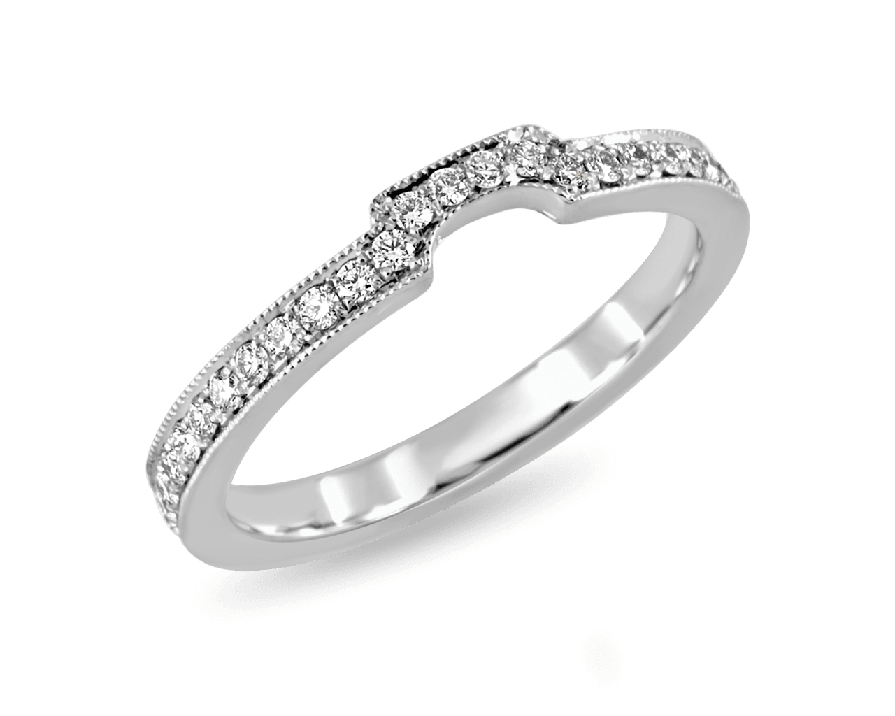 Pave set Flush Fitting Diamond Band