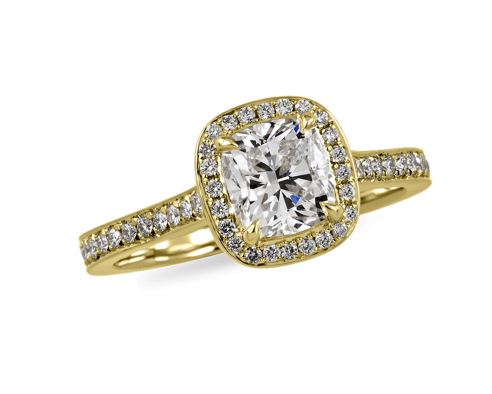 Halo Pave Solitaire with Flush Fit