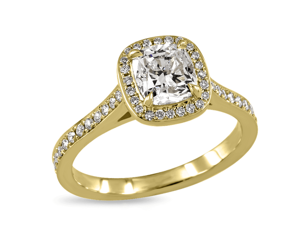 Halo Pave Solitaire with Flush Fit