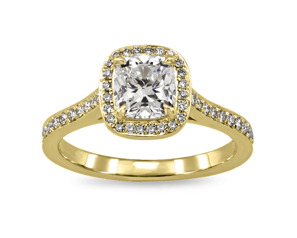 Halo Pave Solitaire with Flush Fit