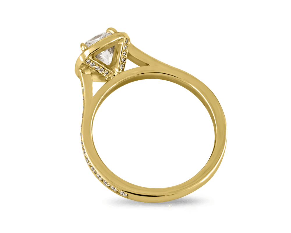 Halo Pave Solitaire with Flush Fit