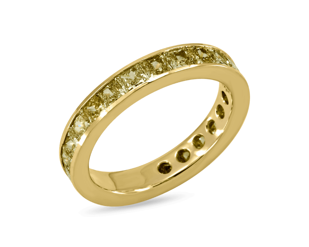 Fancy Yellow Channel Set Diamond Band