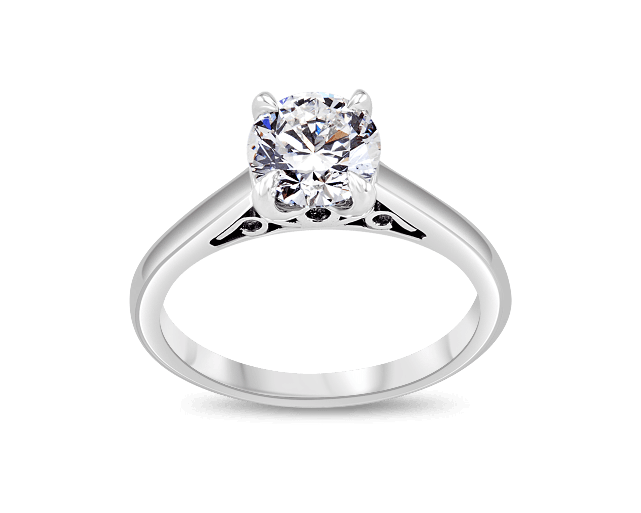 Classic Soltiaire with Filigree Profile