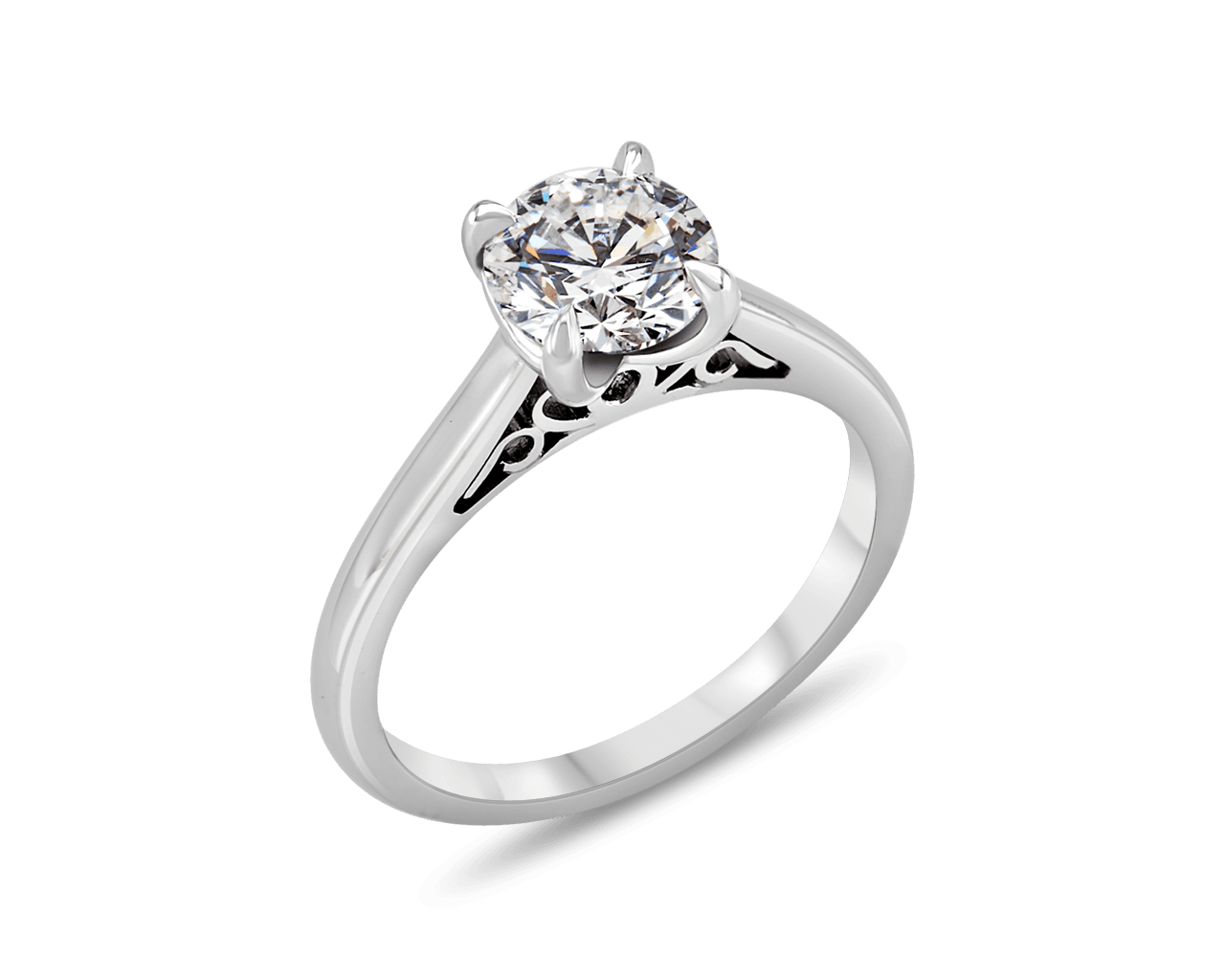 Classic Soltiaire with Filigree Profile