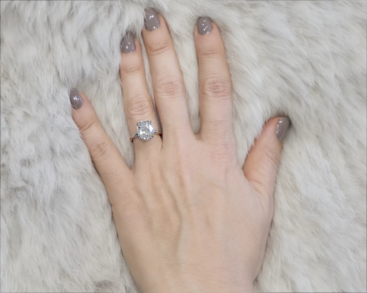 Classic Solitaire with Sectional Pave & Hidden Halo