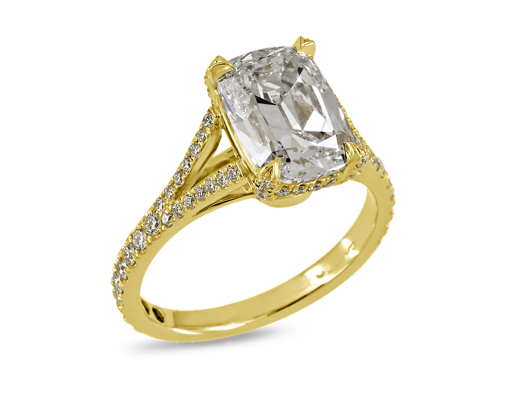 The Colette Split Shank Pave Solitaire