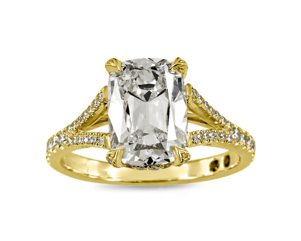 The Colette Split Shank Pave Solitaire