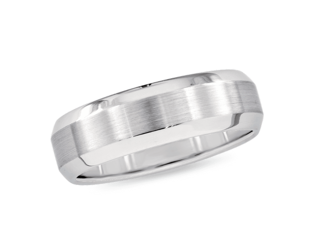 The Damien Brushed Band w Beveled Edges