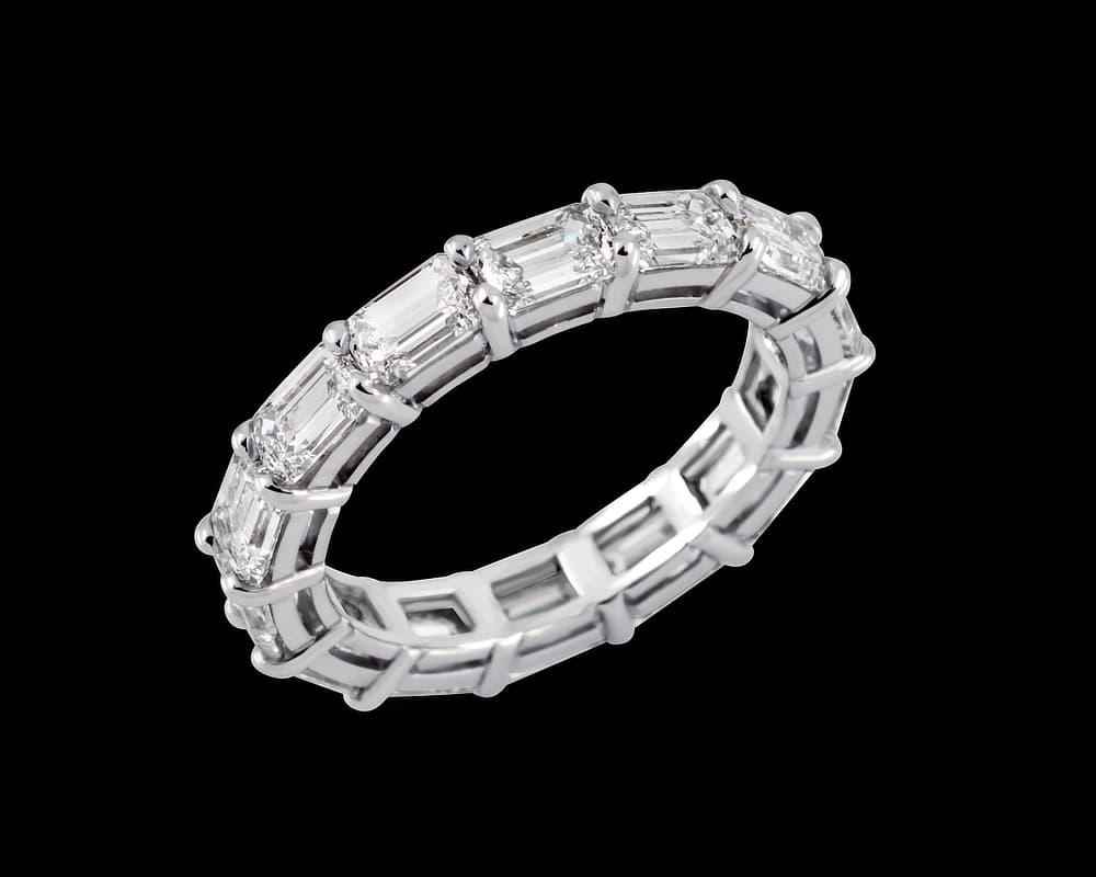 Horizontal Emerald Cut Band