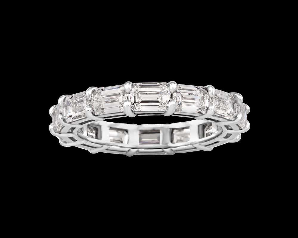 Horizontal Emerald Cut Band