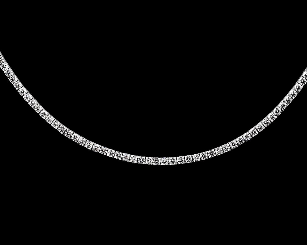 Classic Four Prong Tennis Necklace