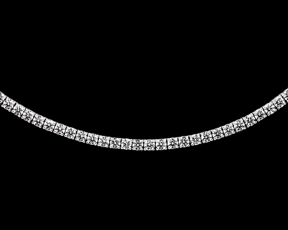Classic Four Prong Tennis Necklace